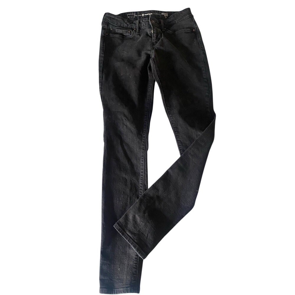 Levi’s 527 Jeans 27 Black Charcoal Wash Slim Bootcut Stretch Denim